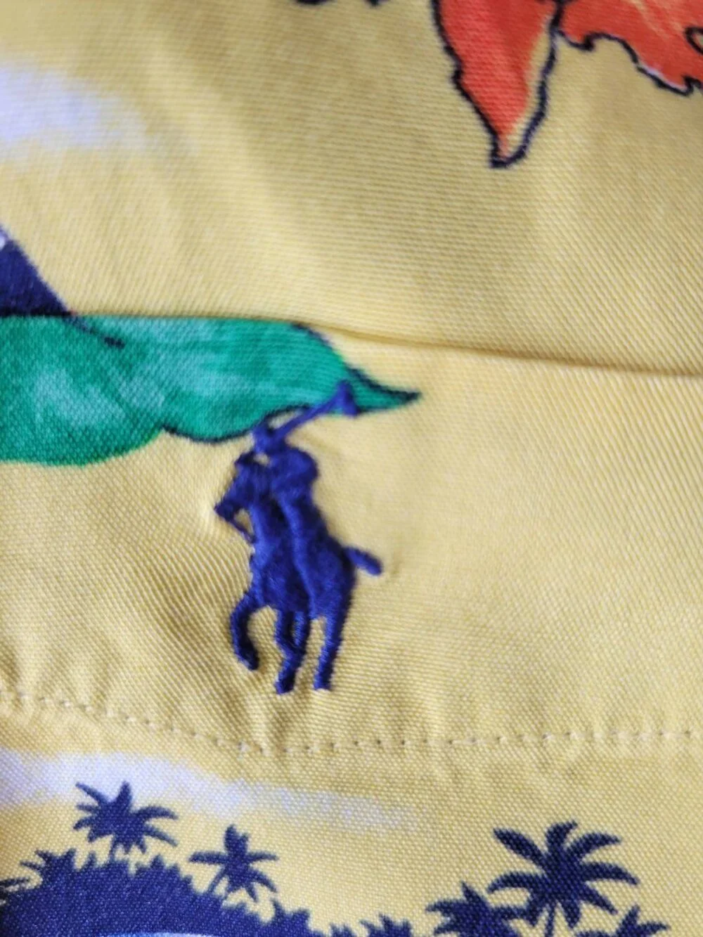 Polo Ralph Lauren Sailboat Tropical Print Camp Shirt Resort Cruise Kids M 10/12